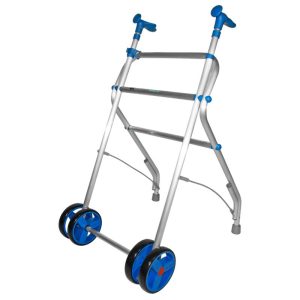 Andador Air azul con ruedas delanteras dobles