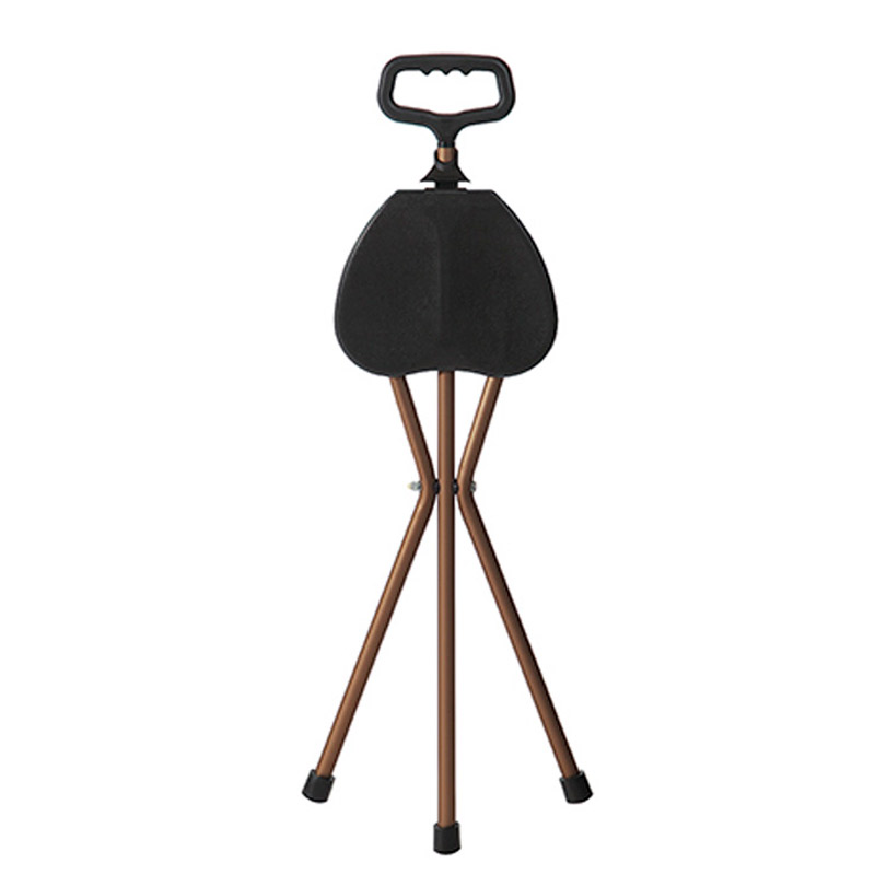 Bastón con asiento 3 patas Bastón con asiento plegable de tres patas