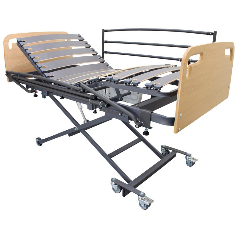 Cama articulada elevadora Olimpo Cama geriátrica Olimpo con cabeceros y barandillas metálicas