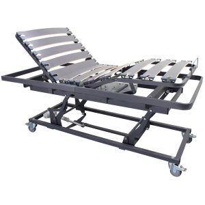 Cama articulada elevadora Orlando con carro de doble biela y ruedas