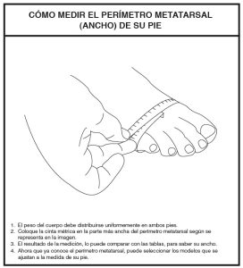 Zapatillas de rejilla con apertura total Cómo medir el ancho del pie