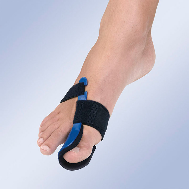 Corrector Hallux Valgus nocturno termoplástico Corrector Hallux-Valgus nocturno con férula rígida y almohadilla amortiguadora