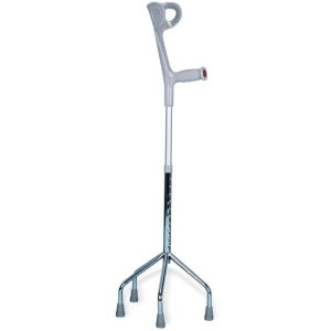 Muleta cuadrípode con codera de aluminio