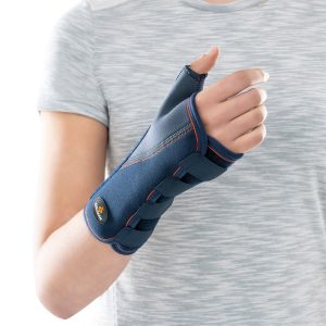 Muñequera ortopédica de neopreno con férula para el pulgar