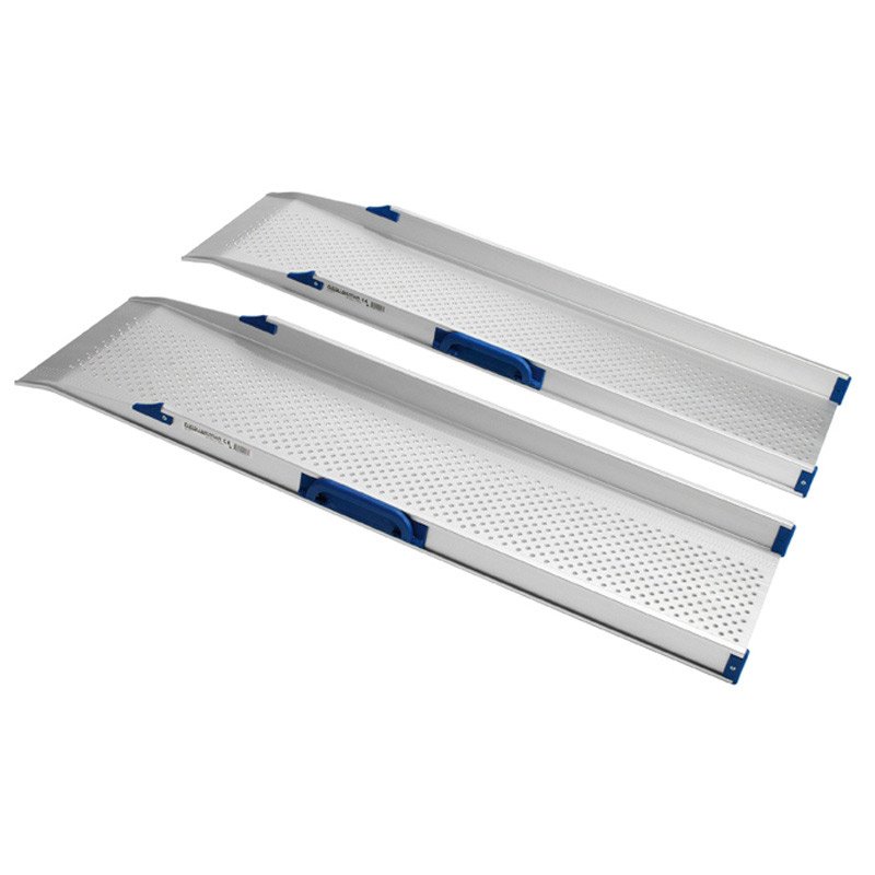 Doble rampa de 1 pieza Rampas de aluminio ligeras de una sola pieza