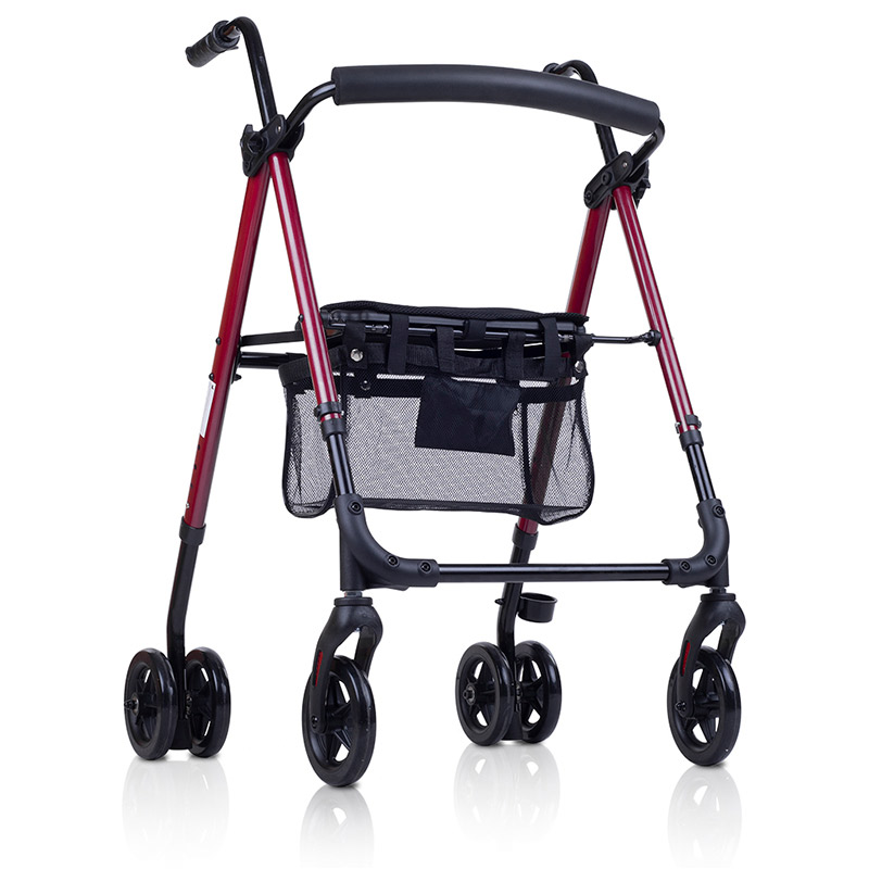 Rollator CR04 Andador CR04 con freno a presión y cesta de tela