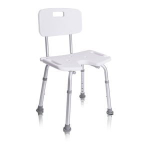 Silla de ducha con respaldo y asiento en forma de herradura 9140