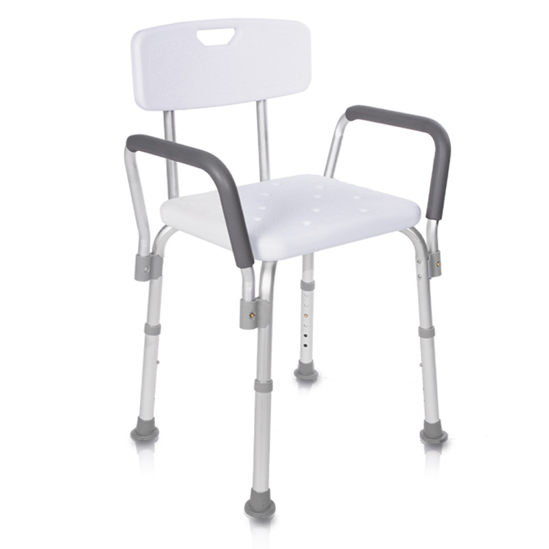 Silla de ducha reposabrazos 9100 Silla de ducha 9100 con respaldo y reposabrazos desmontables