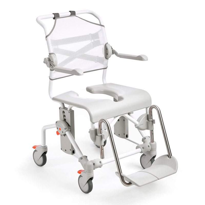 Silla Ducha y WC Mobil 2 Silla de ducha y WC Mobil 2 con ruedas y asiento abierto