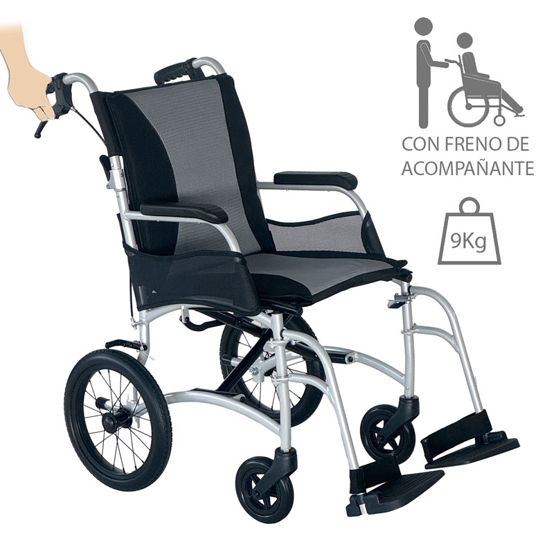 Silla de ruedas Ergo Transit Silla de ruedas Ergo Transit plegable vista frontal