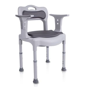 Silla multifuncional 9150 con asiento acolchado y reposabrazos extraíbles