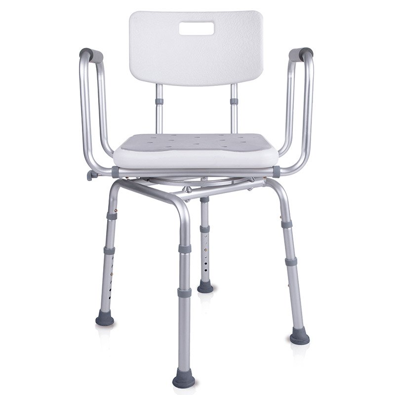 Silla de ducha my show Silla de ducha giratoria My Show vista frontal con respaldo desmontable