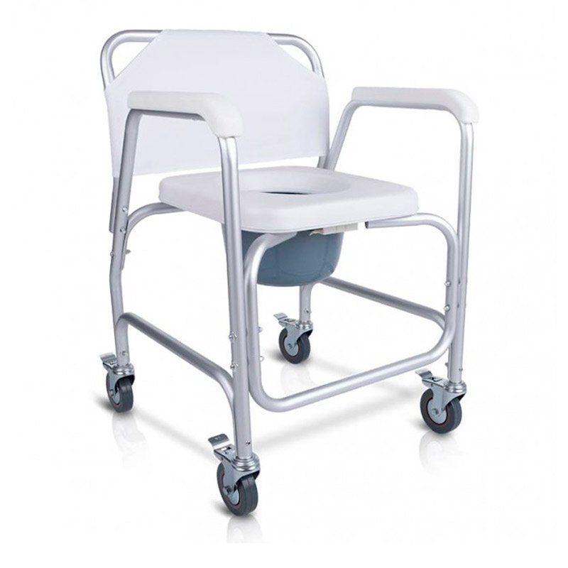 Silla inodoro con ruedas 8800 Silla inodoro con ruedas 8800 con asiento cuadrado