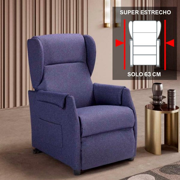 Sillón elevador easy doble motor Sillón elevador Easy con indicación de ancho total 63 cm