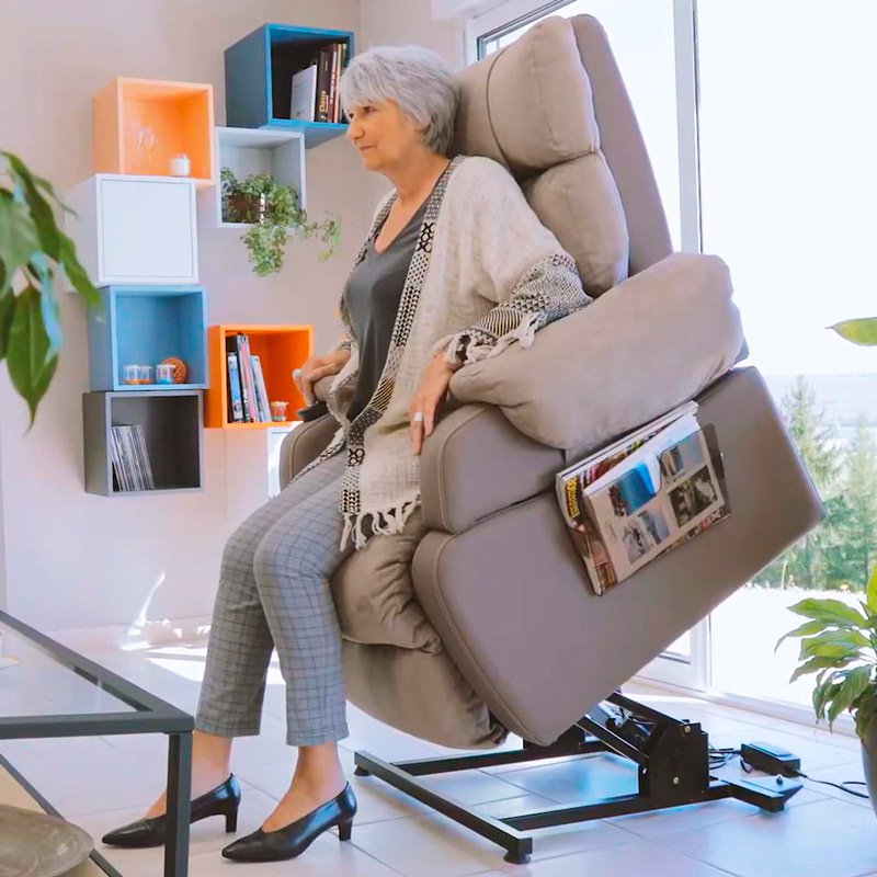 Sillón elevador Cocoon bariátrico Sillón Cocoon en posición elevadora