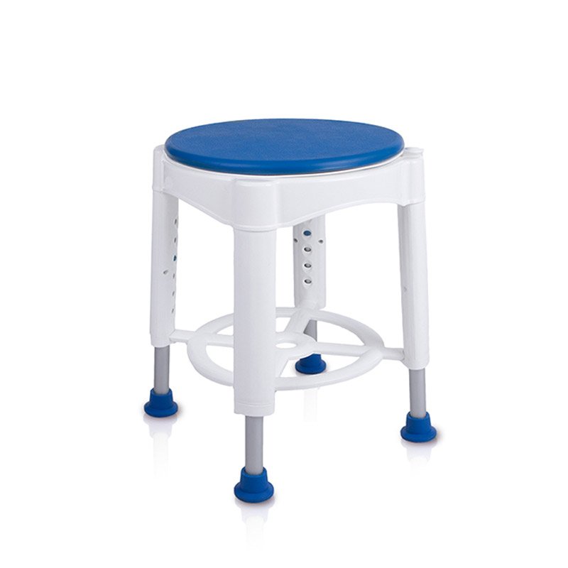 Taburete giratorio turin Taburete de baño Turín con asiento giratorio y patas regulables