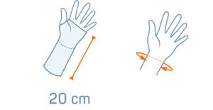 Muñequera de neopreno con férula pulgar Tallas Medida Muñequeras