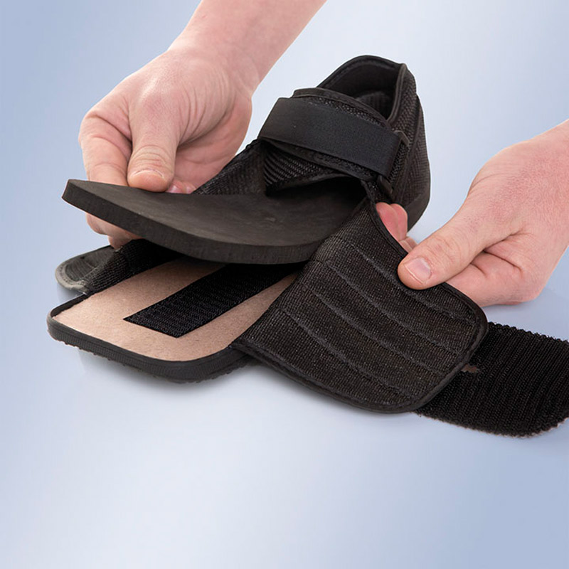 Zapato postoperatorio CP04 Detalle de la puntera desmontable del zapato postoperatorio