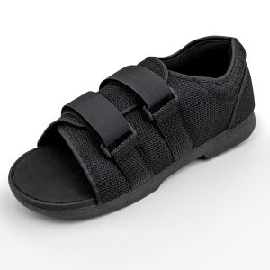 Zapato postquirúrgico sin puntera con velcros, vista frontal