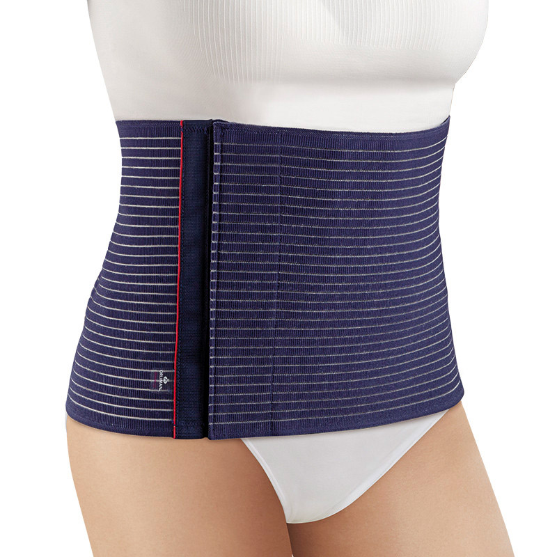 Banda abdominal embarazo Mujer con banda abdominal postparto azul marino de compresión lumbar