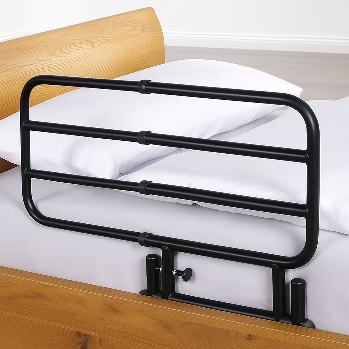 Barandillas extensible eco pivot Barandilla Eco Pivot montada sobre cama