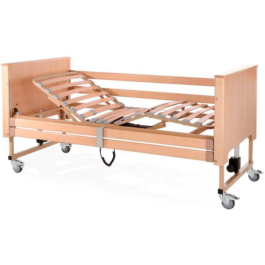 Cama articulada elevable Teide Cama articulada elevable Teide con barandillas de madera y elevación eléctrica
