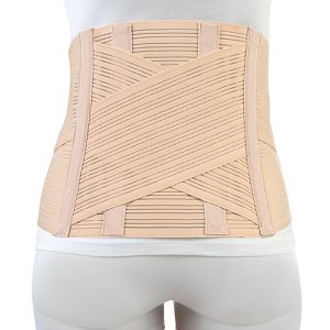 Faja sacrolumbar Lumbitron LT-280R vista trasera con bandas cruzadas