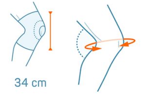 Rodillera neopreno ligamentos cruzados Instrucciones para medir el perímetro de la rodilla