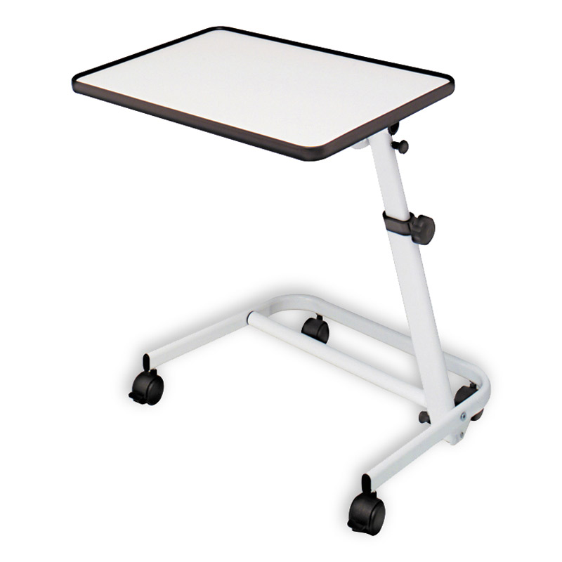 Mesa auxiliar plegable Mesita auxiliar blanca plegable regulable en altura