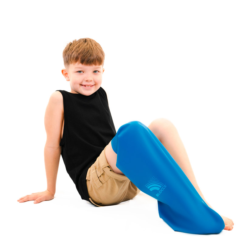 Cubre escayola para pierna Niño con protector impermeable largo para escayola de pierna