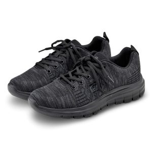 Zapatillas negras con cordones y suela flexible para hombre y mujer