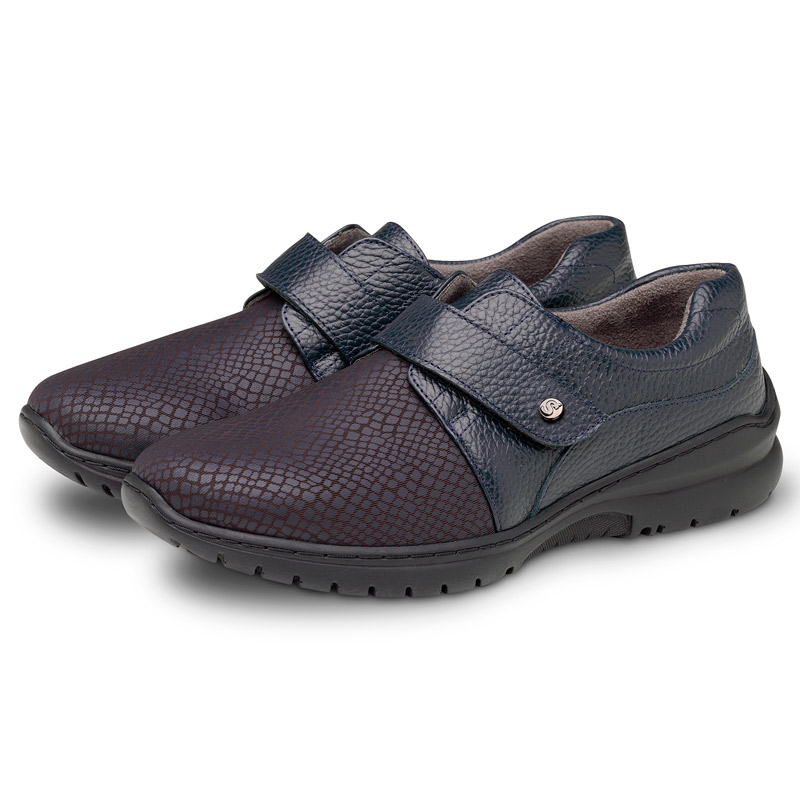 Zapatos casual mujer 20709 Par de zapatos ortopédicos casuales para mujer 20709 en azul marino