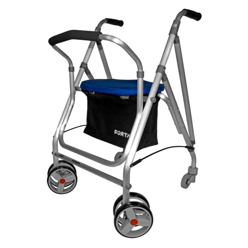 Andador rollator Kanguro Andador Kanguro azul con freno a presión