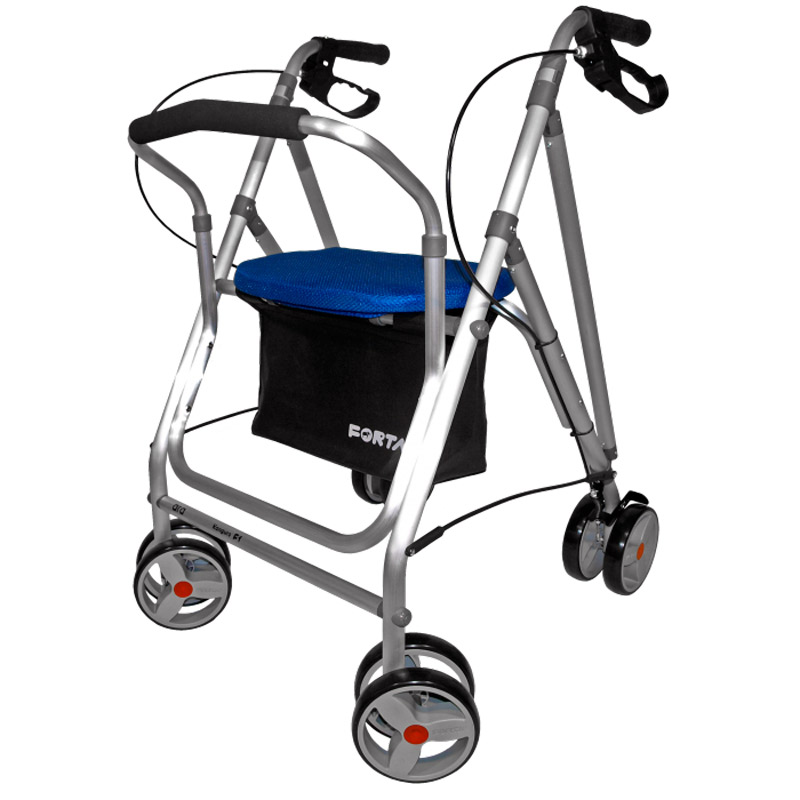 Andador rollator Kanguro Andador Kanguro azul con freno de maneta