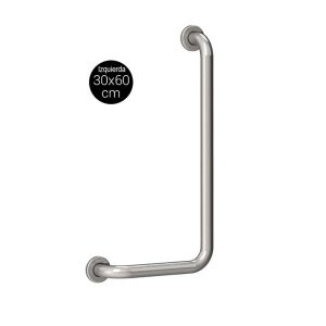Asidera angulada 90 grados de acero inoxidable para ducha, modelo mano izquierda