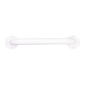 Barra de apoyo recta de acero pintado blanco para baño y hogar