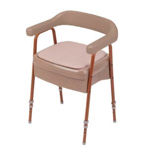 Silla con inodoro ASHBY de aspecto discreto con asiento acolchado y estructura graduable