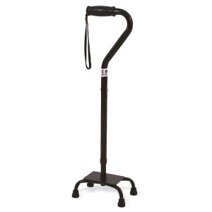 Bastón cuadrípode XL para personas con obesidad, regulable en altura y resistente hasta 270 kg