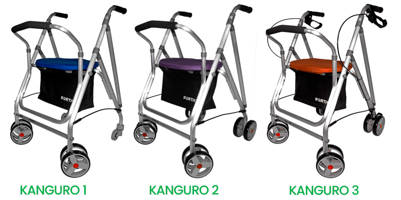 Andador rollator Kanguro Modelos disponibles del andador Kanguro