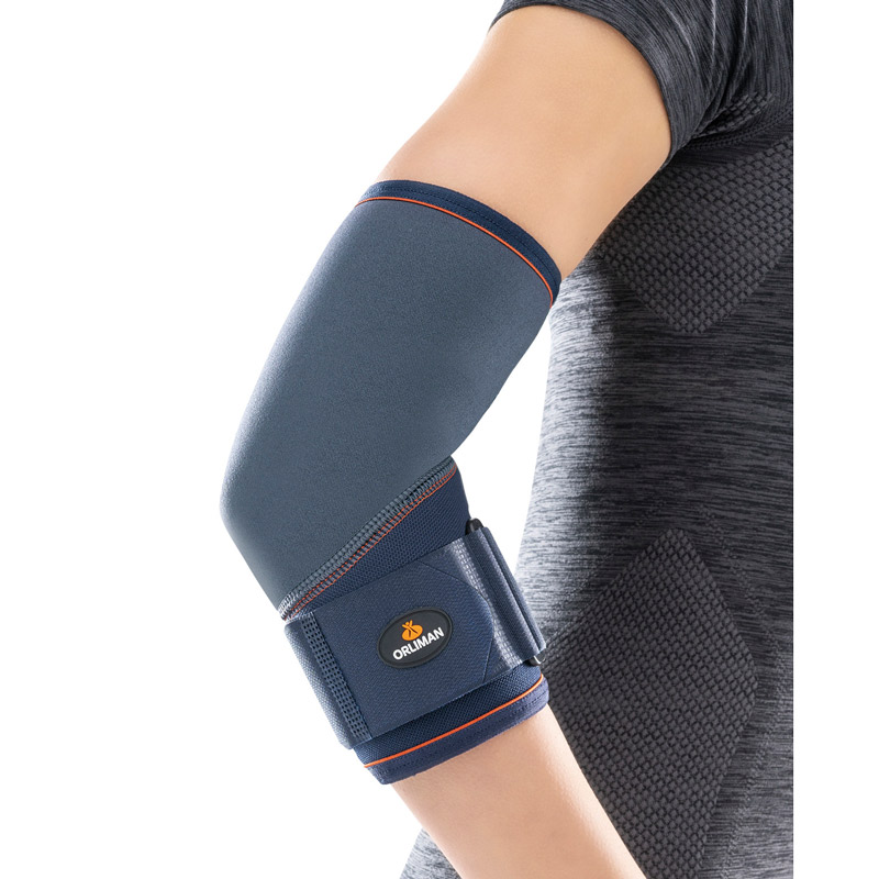 Codera de neopreno con cincha y almohadilla Codera de neopreno con cincha ajustable y almohadilla removible para epicondilitis y lesiones de codo