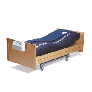 Colchón de aire antiescaras Supercare con funda azul y compresor electrónico