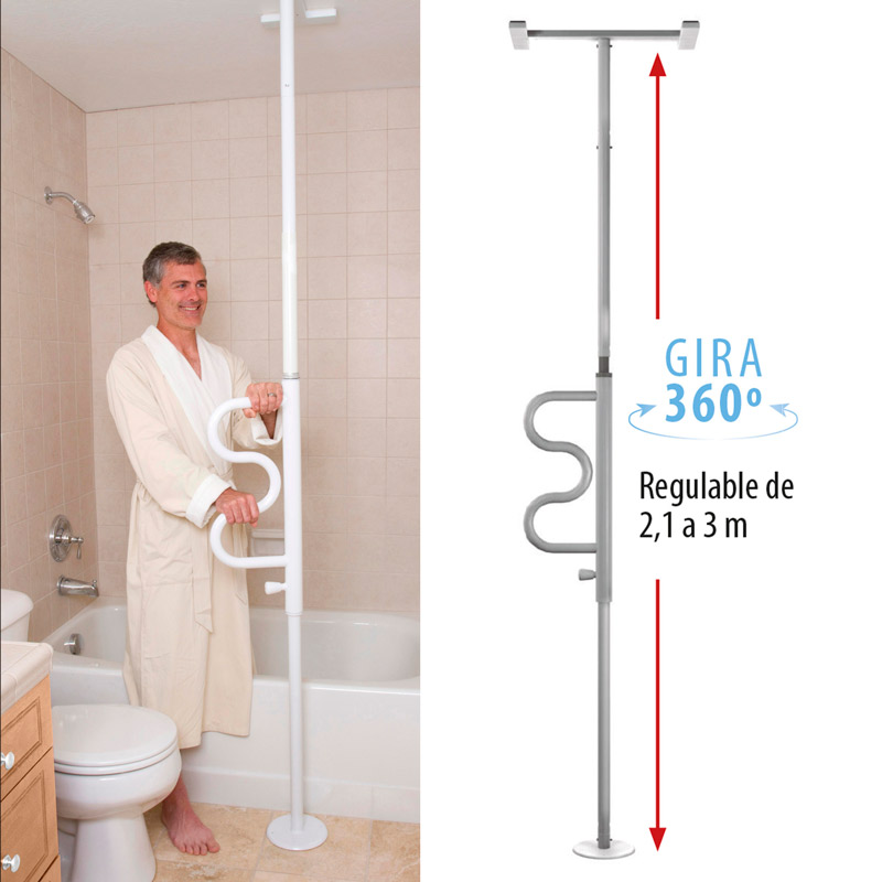Columna asidera giratoria Barra vertical giratoria instalada entre suelo y techo