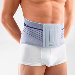 Ortesis LumboLoc colocada en la zona lumbar vista frontal