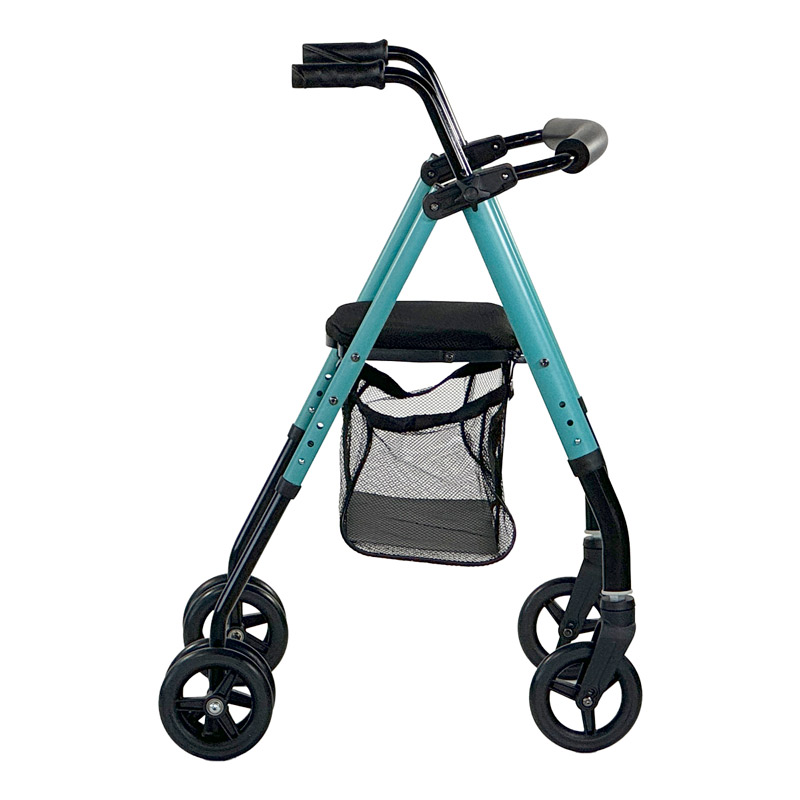 Rollator aluminio Zen Vista lateral andador rollator Zen freno presión