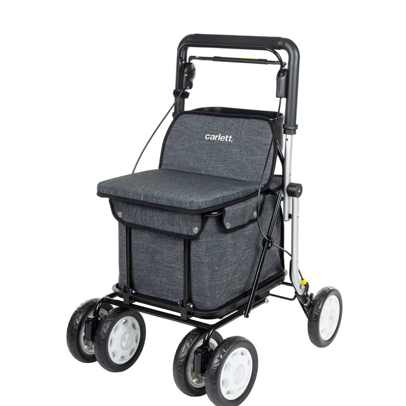 Andador rollator Comfort Assist Rollator Comfort Assist en color gris oscuro con asiento y bolsa
