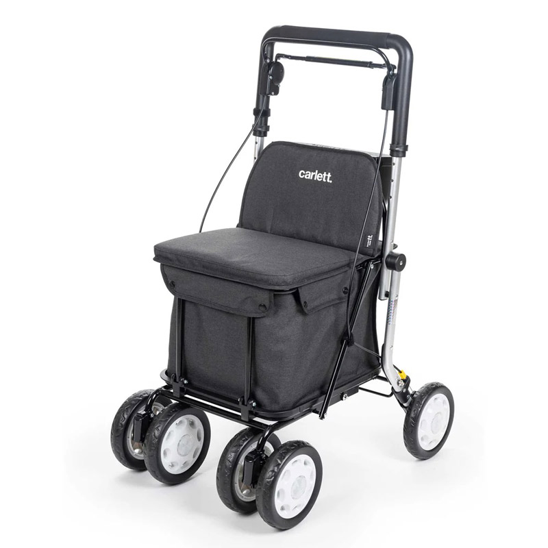 Andador rollator Comfort Assist Rollator Comfort Assist en color negro con asiento y bolsa