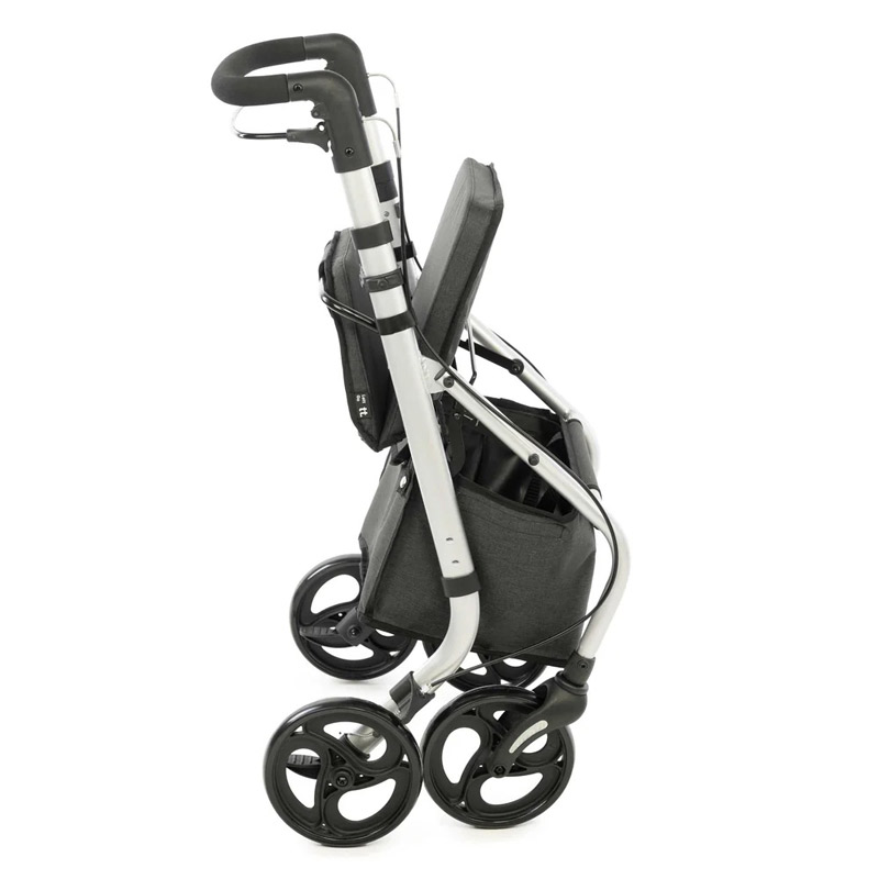 Andador rollator Lett Go Vista lateral del andador Lett Go plegado compacto