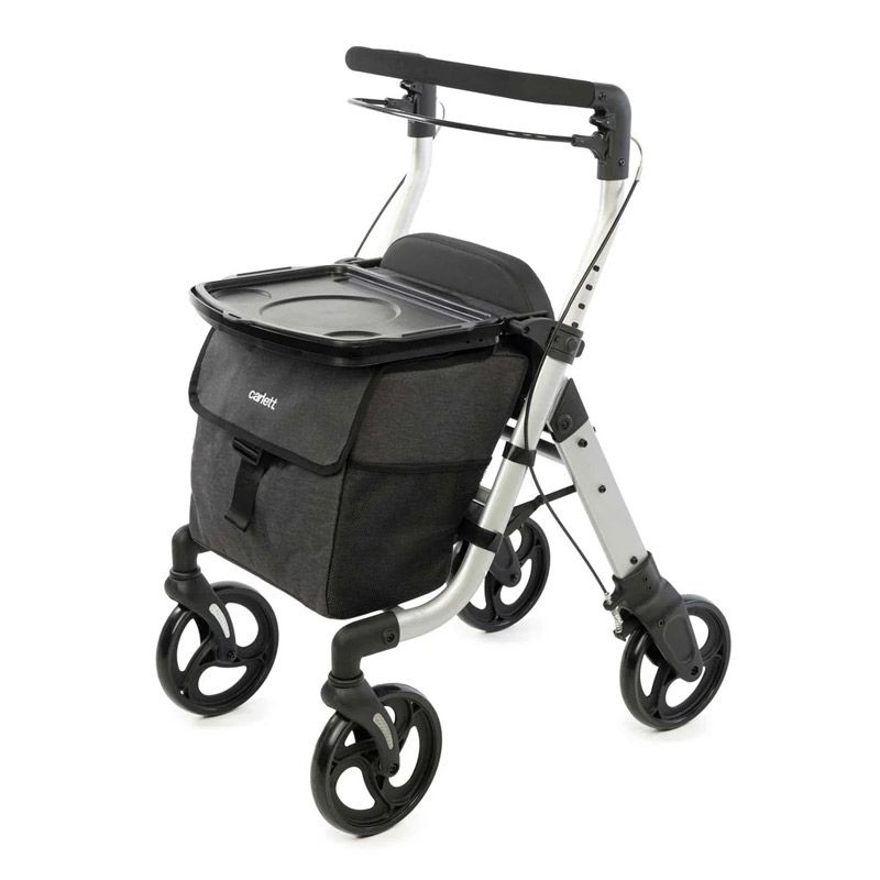 Andador rollator Lett Walk Rollator Lett Walk negro con bandeja superior y bolsa