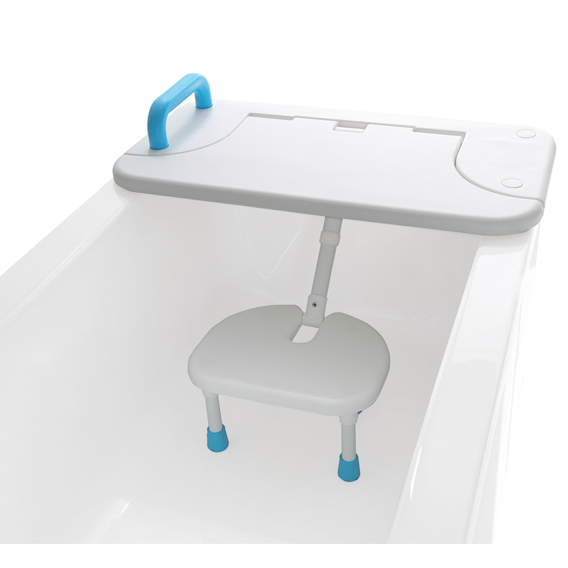Asiento tabla de bañera Onda Asiento de bañera Onda colocado con mango lateral para apoyo seguro