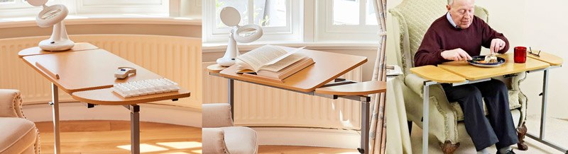 Mesa auxiliar extra grande Características Mesa auxiliar extra grande con tablero inclinable